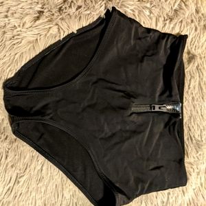 Aerie zip front high rise swim bottom